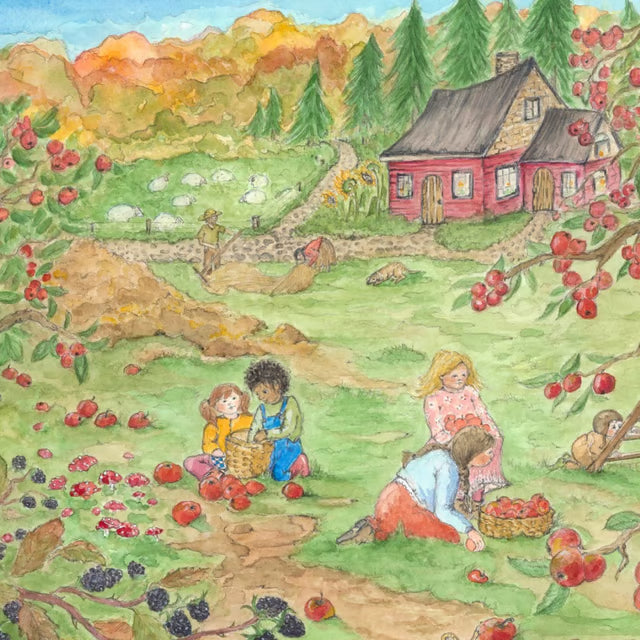 Rotes Haus im Herbst