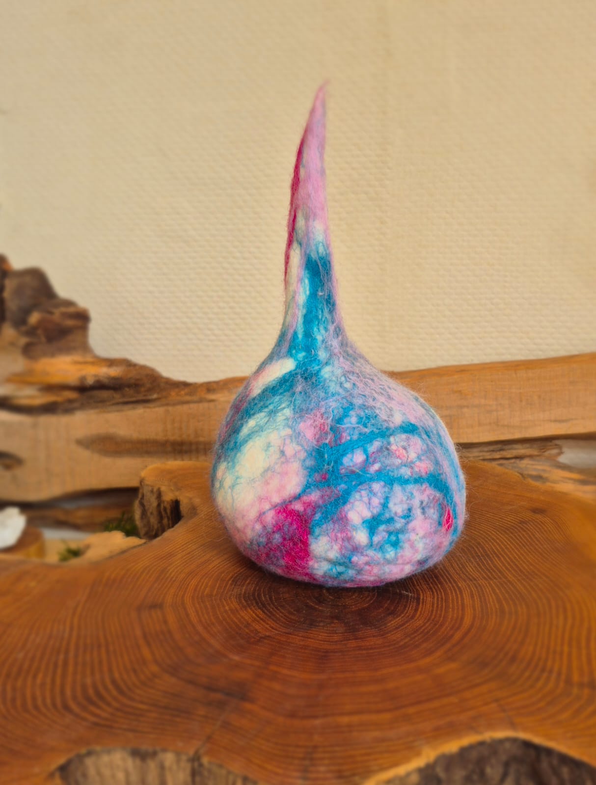 Huisje Blauw Roze voor op de Jaartafel