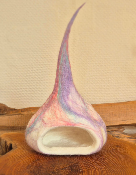 Lila Roze Huisje voor op de Jaartafel