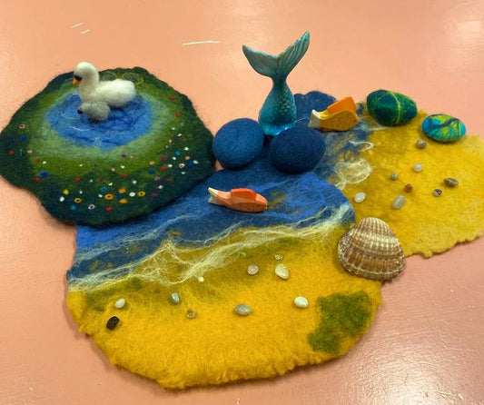 Eentje van Margo workshop - Jaartafelmatje natvilten (alle leeftijden) - 9 augustus