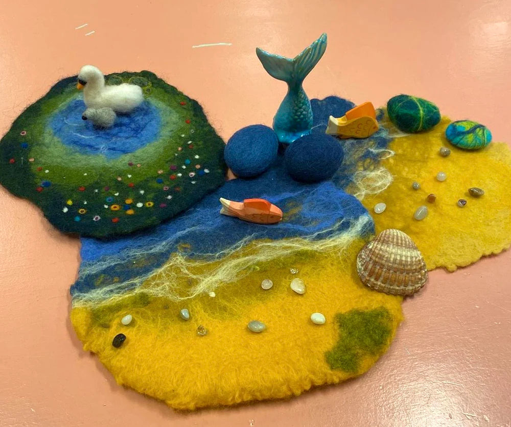 Eentje van Margo workshop - Jaartafelmatje natvilten (alle leeftijden) - 23 augustus